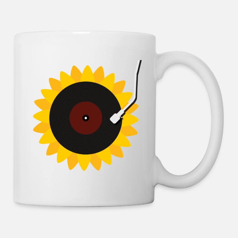Sunflower Record - Mug - white