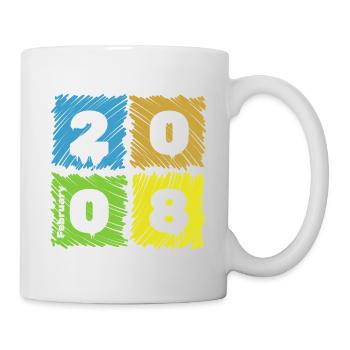 18. Geburtstag Farbige Patches since 02/2008 - Mug - white - Right
