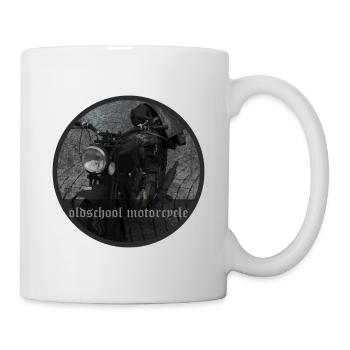 Moto à l’ancienne - Mug blanc - blanc - Droite