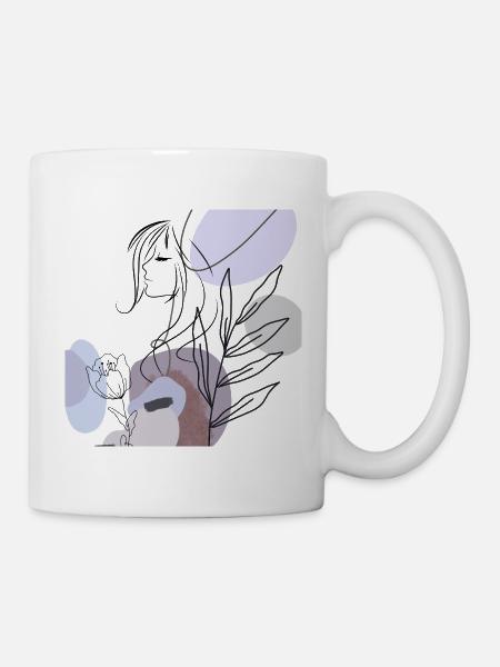 Abstrakte Silhouette mit Pastellformen - Tasse - Weiß