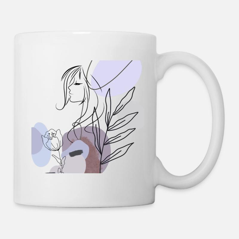 Abstrakte Silhouette mit Pastellformen - Tasse - Weiß