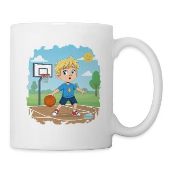 Bouno joue au basket - Petit Sportif Comic - Mug blanc - blanc - Droite