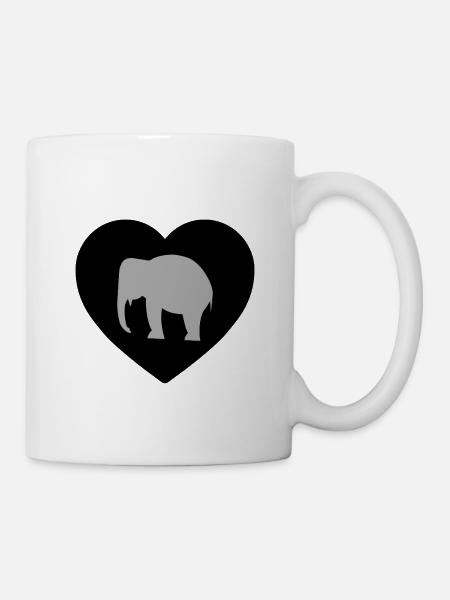 Elefant - Tasse - Weiß