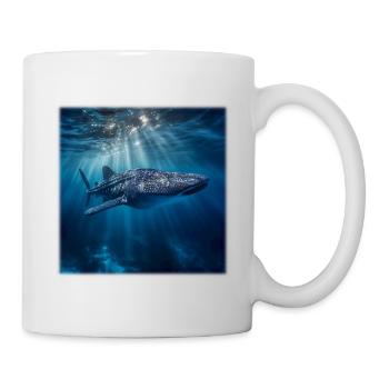 Walhai im Ozean Meeresbewohner Design Natur - Tasse - Weiß - Rechts