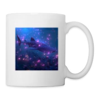 Walhai im magischen Blütenmeer Design Fantasy - Tasse - Weiß - Rechts