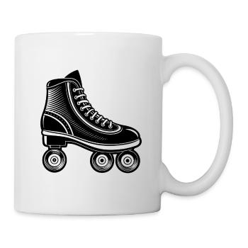 Rollschuh - Tasse - Weiß - Rechts