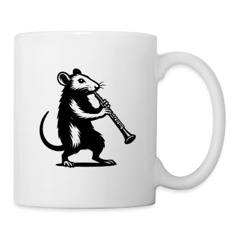Souris jouant de clarinette - Mug blanc - blanc - Droite