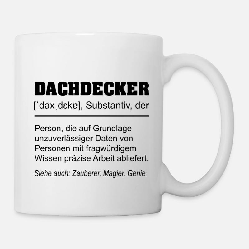 Définition de couvreur drôle - Mug blanc - blanc