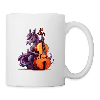 Cello-Pony im Fantasie-Orchester - Tasse - Weiß - Rechts