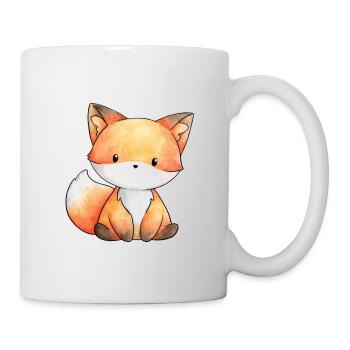 Illustrated Fox – Geschichtenerzählen und Waldatmosphäre - Tasse - Weiß - Rechts