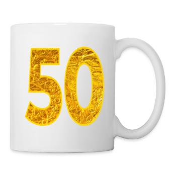 NUMBER 50th Birthday - Mug - white - Right