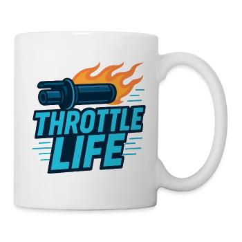 Throttle Life - Motorcycle - Biker - Mug - white - Right