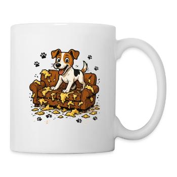 Jack Russell Terrier Funny Dog Tracks Gift - Mug - white - Right