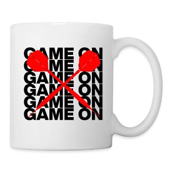 On y va : Attaque à la fléchette ! CENT QUATRE-VIS, flèches rouges - Mug blanc - blanc - Droite