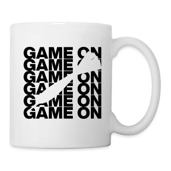 On y va : Attaque à la fléchette ! CENT QUATREVINGT, flèche blanche - Mug blanc - blanc - Droite