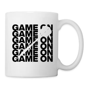 On y va : Attaque à la fléchette ! CENT QUATREVINGT, flèche blanche - Mug blanc - blanc - Droite