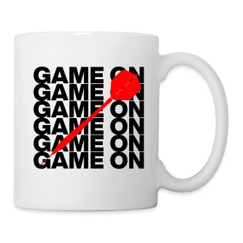 On y va : Attaque à la fléchette ! CENT QUATREVINGT, flèche rouge - Mug blanc - blanc - Droite