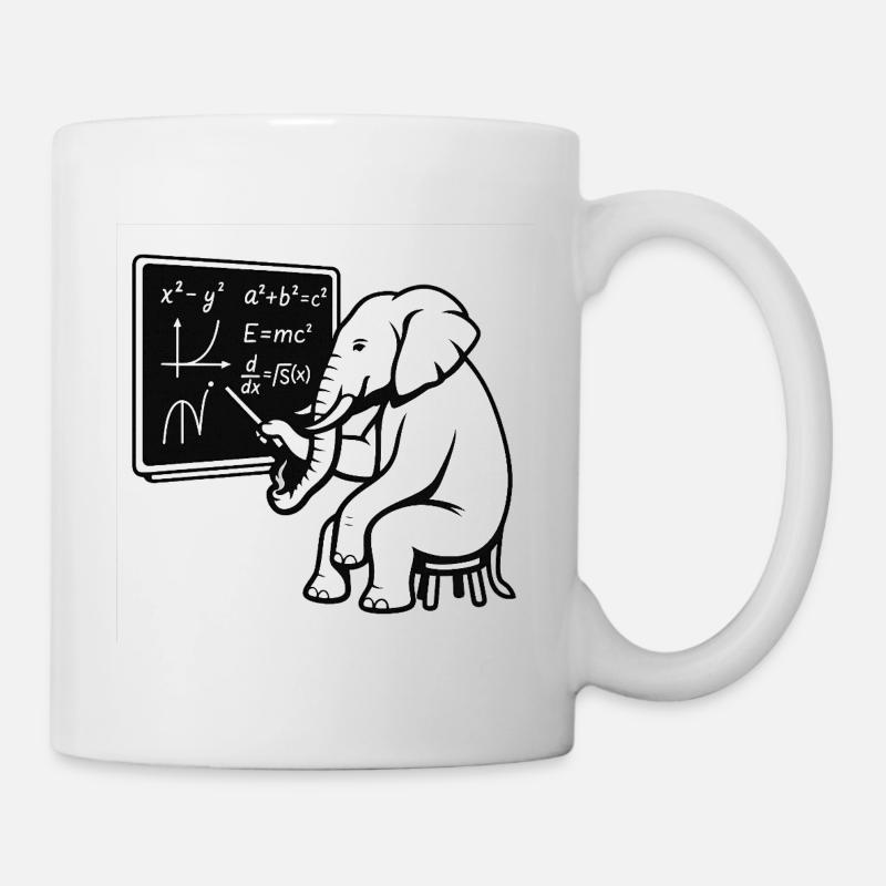 Professor Elephant - Tasse - Weiß