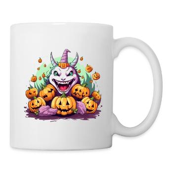 Halloween Witch with Pumpkins - Mug - white - Right