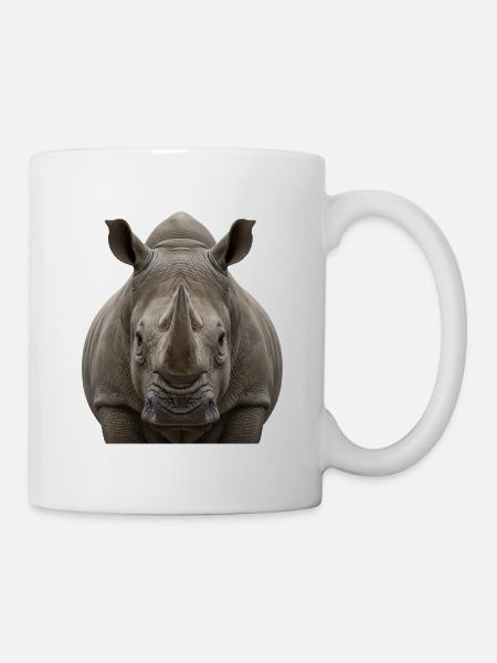Portrait de rhinocéros Nature Nature Design - Mug blanc - blanc