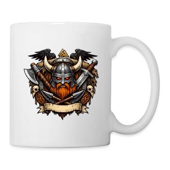 Wikinger Krieger Helm - Tasse - Weiß - Rechts
