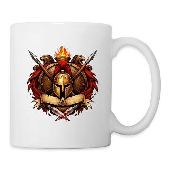 Blason de Sparte - Mug blanc - blanc - Droite