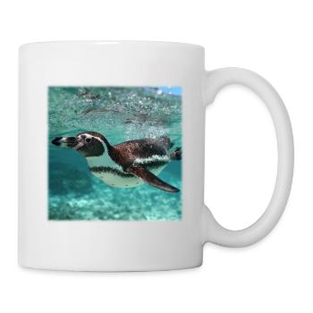 Penguin Underwater Turquoise Ocean Nature Design - Mug - white - Right