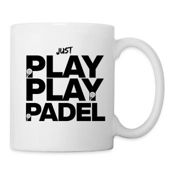 Jouez simplement au Padel – Feu sur le terrain ! Écrase-le ! - Mug blanc - blanc - Droite