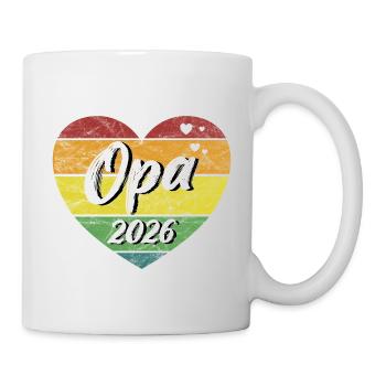 Grandpa 2026 Grandfather-to-be Grandpa retro vintage - Mug - white - Right