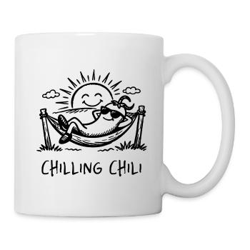 Chilling Chili Funny Pun Doodle - Mug - white - Right