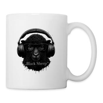 Black Sheep avec un casque - Mug blanc - blanc - Droite