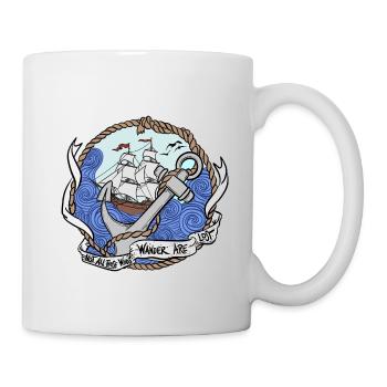 Ancre du capitaine sur des mers agitées - Mug blanc - blanc - Droite