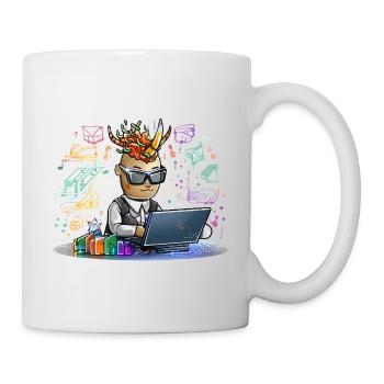 Infernal designer on laptop - Mug - white - Right