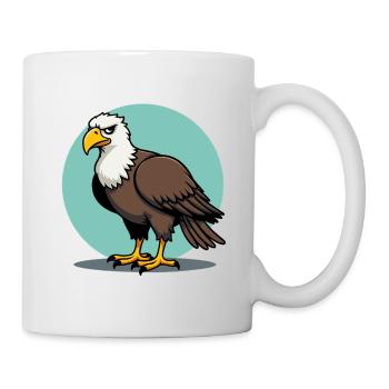 Stolzer Adler Majestätischer Greifvogel - Tasse - Weiß - Rechts