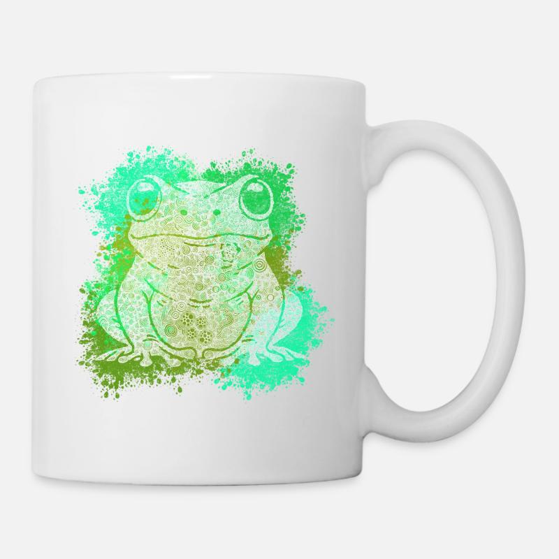 Zentangle Frog - Mug - white