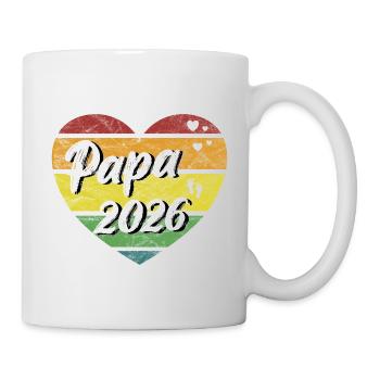 Papa 2026 Vater 2026 werdender Papa retro vintage - Tasse - Weiß - Rechts
