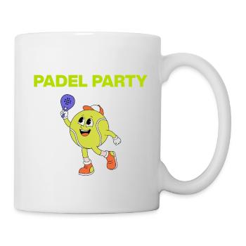 Padel Party, Ball tanzt! Smash it - Tasse - Weiß - Rechts