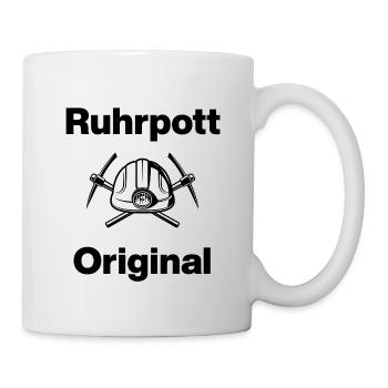 Ruhrpott Original, Bergmann Stolz! NRW, Coal - Mug - white - Right