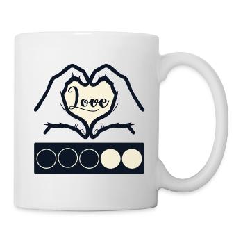 Biathlon Love - Heart Hands - Mug - white - Right