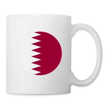 Qatar round flag - Mug - white - Right