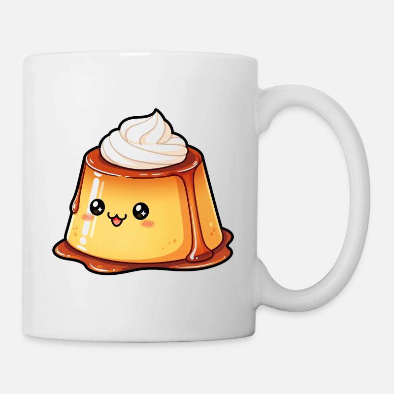 Kawaii Caramel Pudding - Mug - white