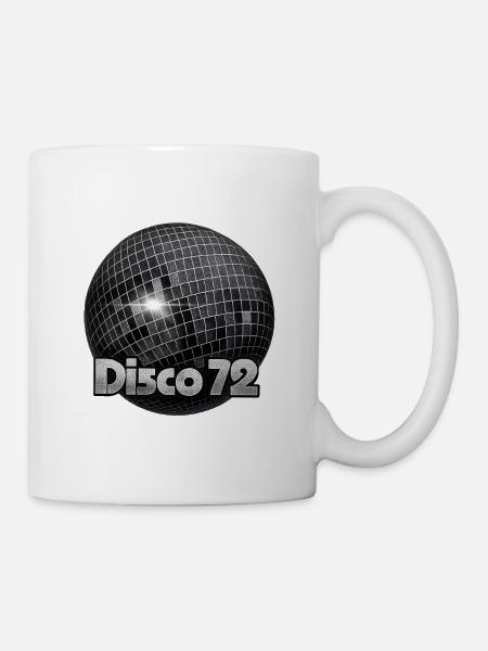 Disco72 Spiegelkugel Motiv - Tasse - Weiß