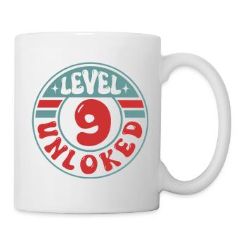 Niveau 9 débloqué – Conception d’anniversaire de joueur - Mug blanc - blanc - Droite