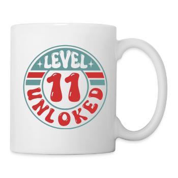 Niveau 11 Débloqué – Conception d’anniversaire joueur - Mug blanc - blanc - Droite