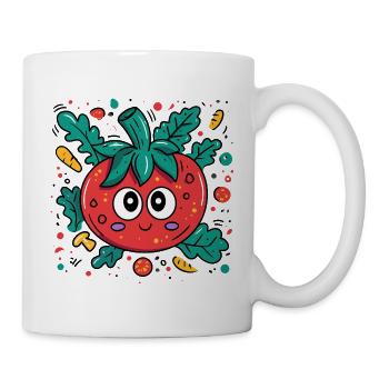 Dessin animé Tomate Câline - Mug blanc - blanc - Droite