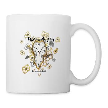 Melting clock with gears - Mug - white - Right