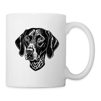 Chien pointeur - Mug blanc - blanc - Droite