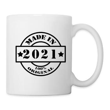 MADE IN 2021 Year of Birth Year of Construction Vintage Gift - Mug - white - Right