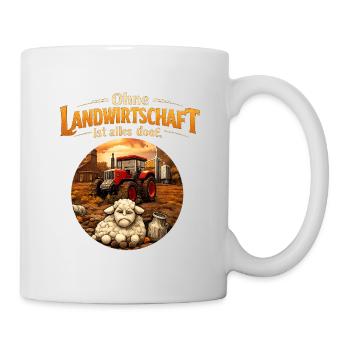 Without agriculture everything is stupid, tractor design - Mug - white - Right