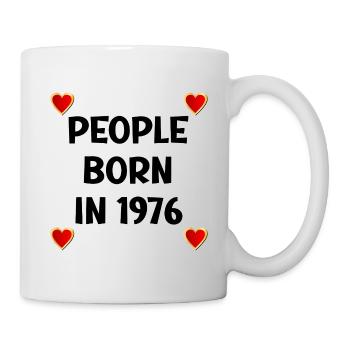 Herzlichen Glückwunsch zum 50. Geburtstag 1976 - Tasse - Weiß - Rechts